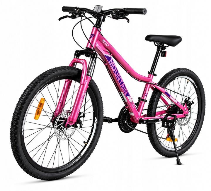 ROWER GÓRSKI MTB 24 CALI NA KOMUNIĘ AMORTYZACJA HAMULCE TARCZOWE 130-145cm