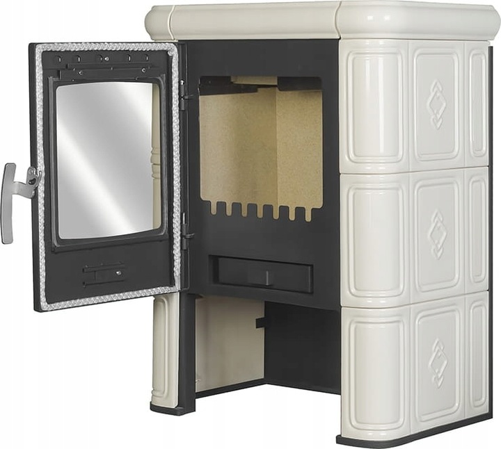 KOMINKEK KAFLOWY PIEC PIECYK KOZA KREMOWY 5,7 kW WOLNOSTOJĄCY CERTYFIKAT