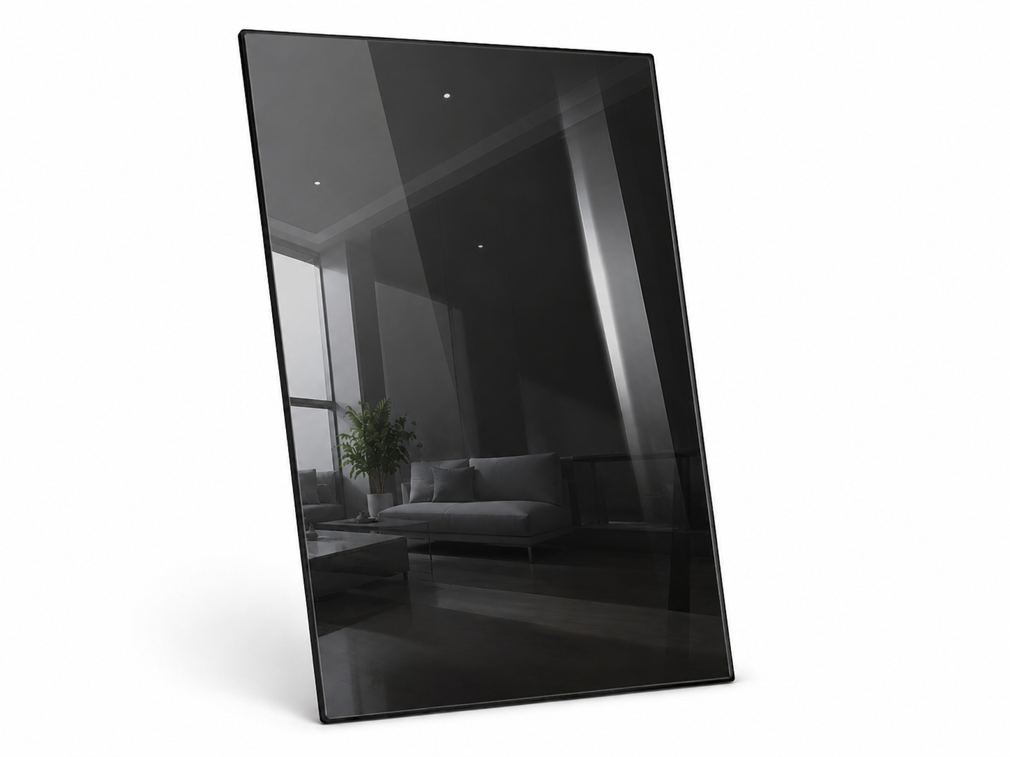 SZYBA HARTOWANA SZKŁO POD KOMINEK PODSTAWA POD PIEC 5MM CZARNA 80X60