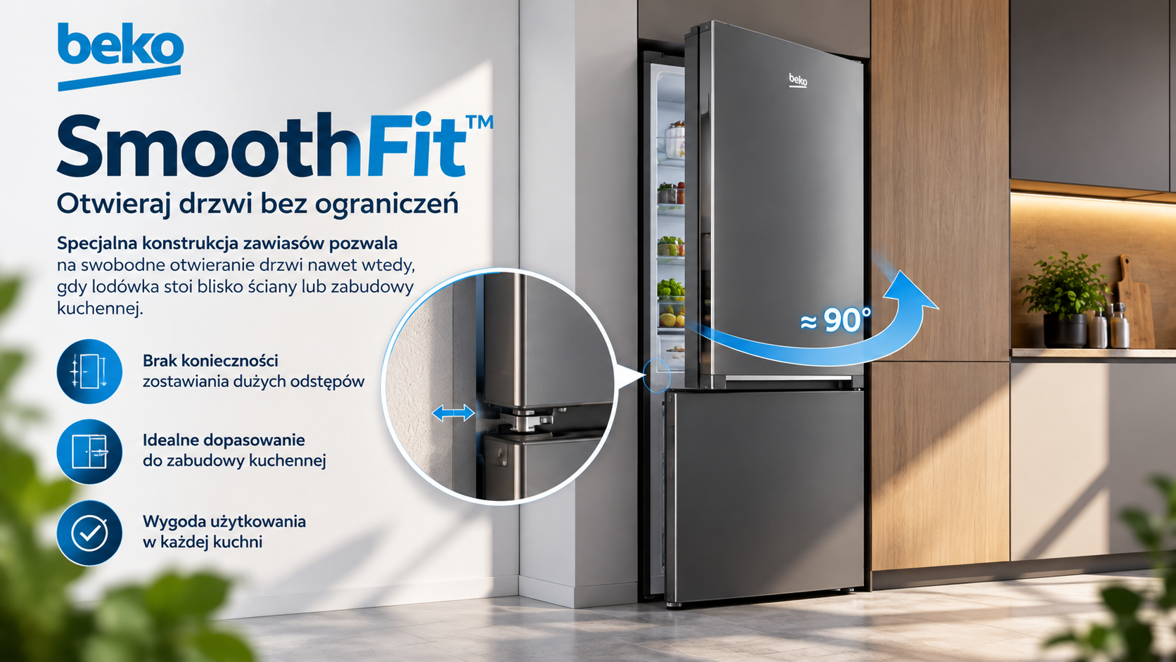 Lodówka Beko B5RCNA345HG1 180cm HarvestFresh No Frost AeroFlow