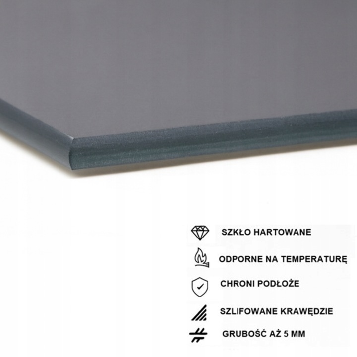 80X60 SZYBA HARTOWANA GRAFITOWA 6MM