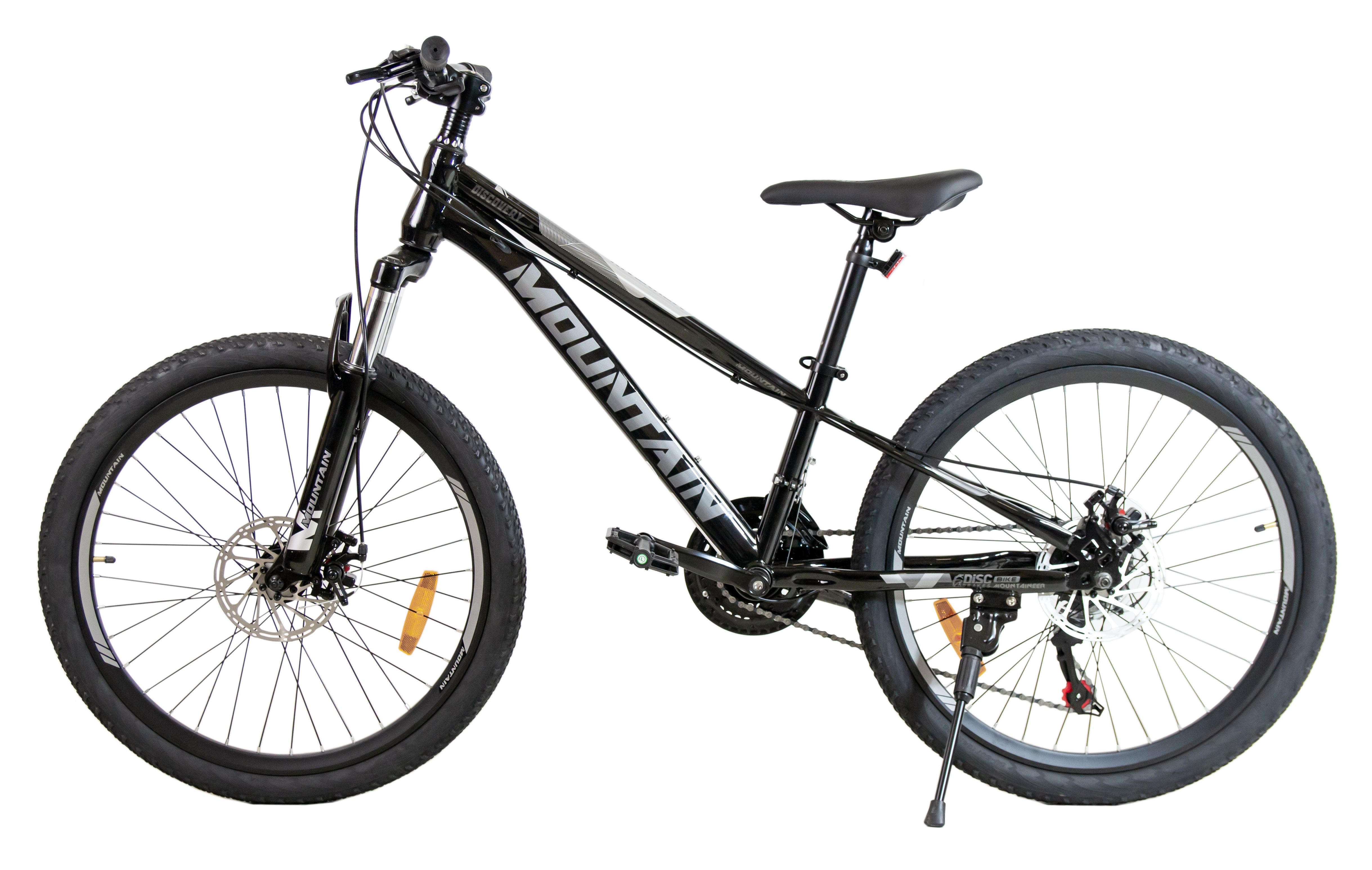 ROWER GÓRSKI MOUNTAIN MTB 24 CALI STALOWY CZARNO SZARY