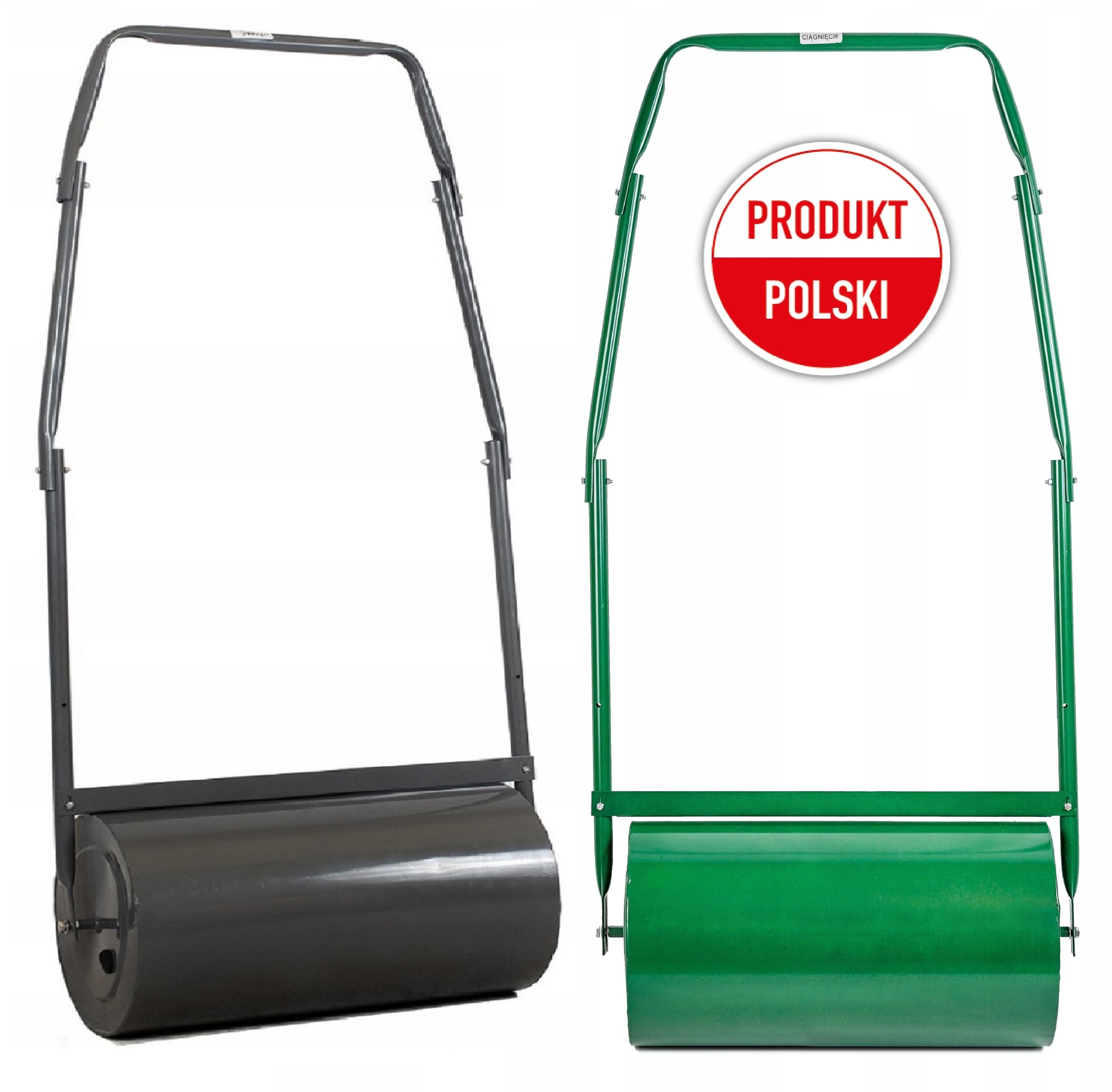 WALEC OGRODOWY STALOWY DO TRAWY TRAWNIKA METALOWY 50CM POJEMNOŚĆ 30L