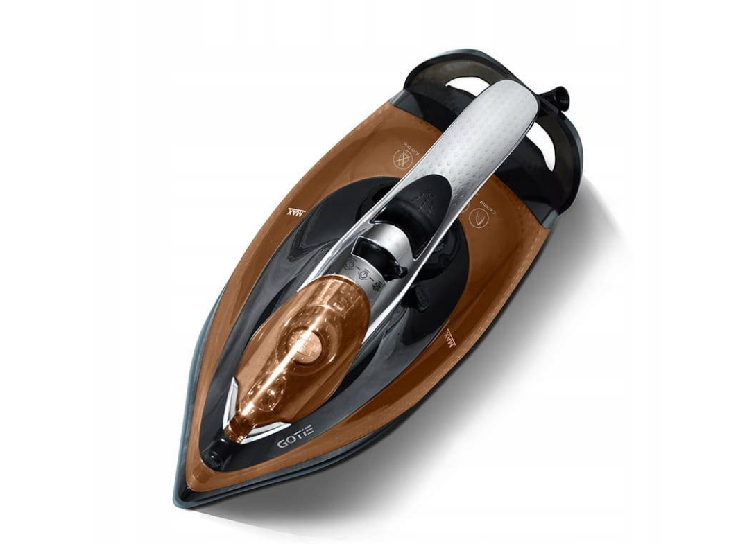 Żelazko parowe GOTIE GZE-3000 Bardzo Mocne 3000 W Ceramiczna stopa Strażak