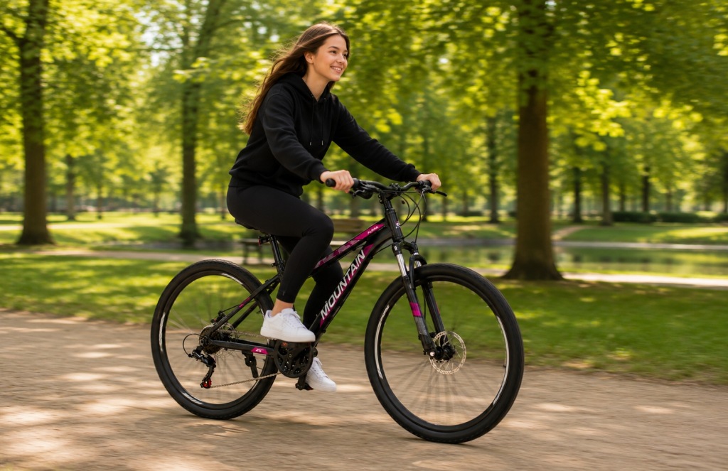 ROWER GÓRSKI MTB 26 AMORTYZACJA KOMUNIĘ DZIEWCZYNKI CHŁOPCA 130-160cm ALU