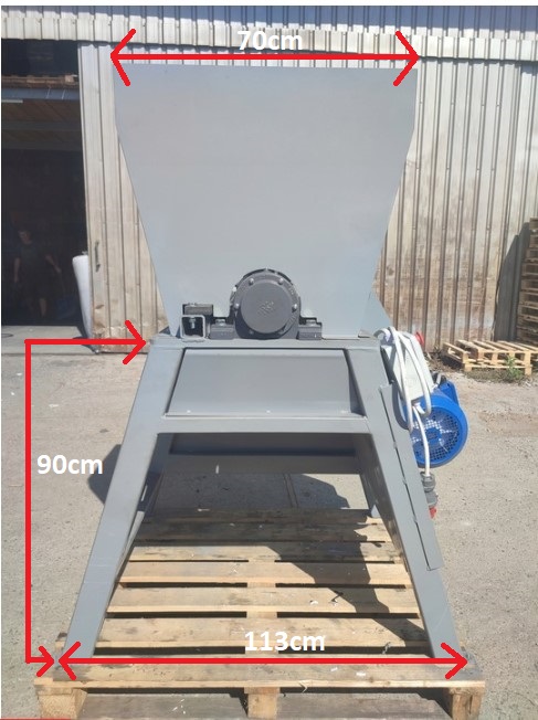 ROZDRABNIACZ KRUSZARKA MASZYNA MŁYN NISZCZARKA STRZĘPIARKA DO ROZDRABNIANIA TKANIN / TEKSTYLIÓW / MATERIAŁÓW / FOLII / UBRAŃ