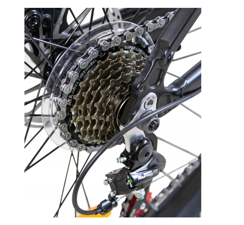 ROWER GÓRSKI  MOUNTAIN MTB 24 CALI NA KOMUNIĘ AMORTYZACJA HAMULCE TARCZOWE 130-145cm