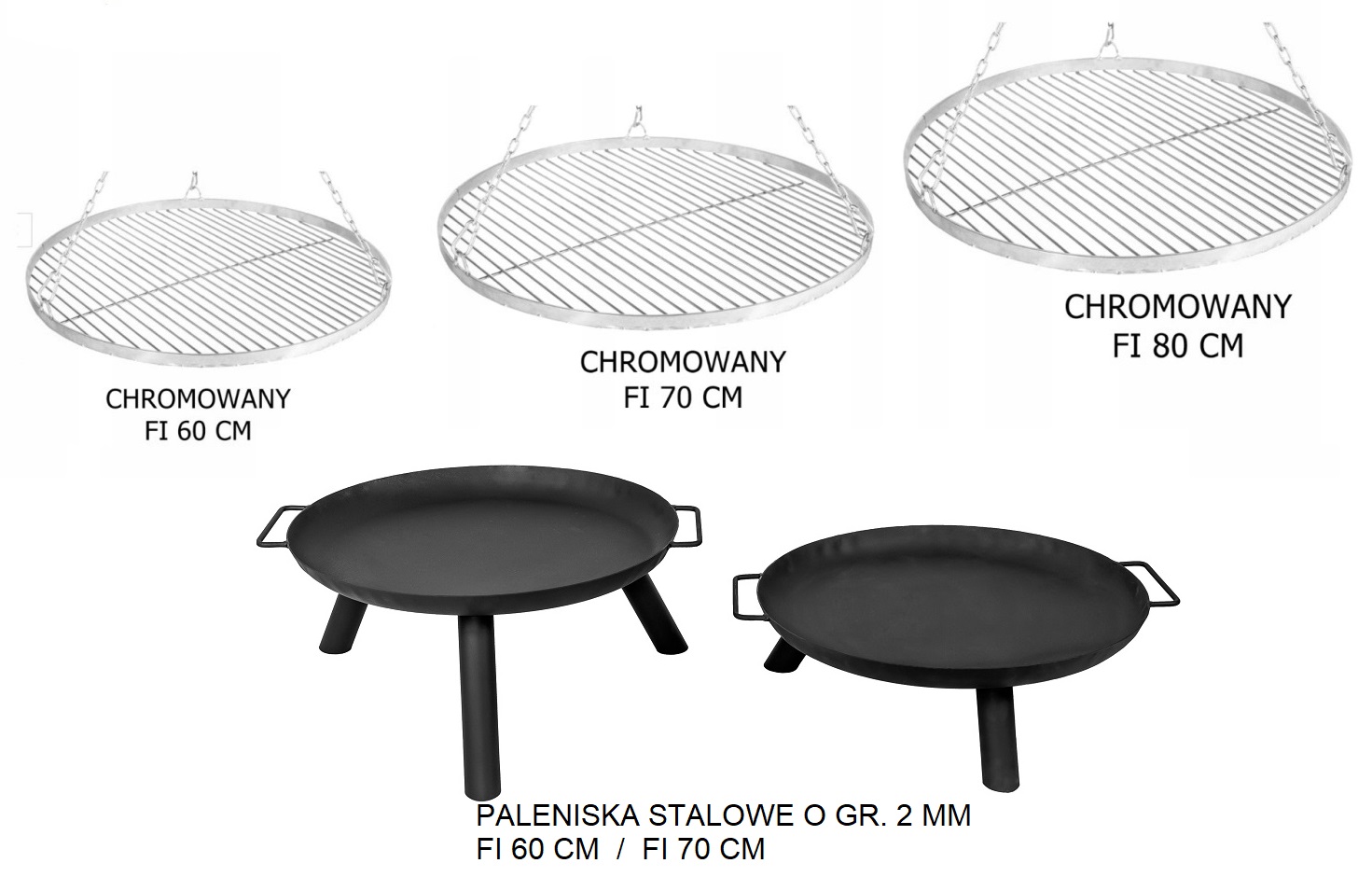 TRÓJNÓG GRILL NAD OGNISKO GRILL OGRODOWY z łańcuszkiem 187cm