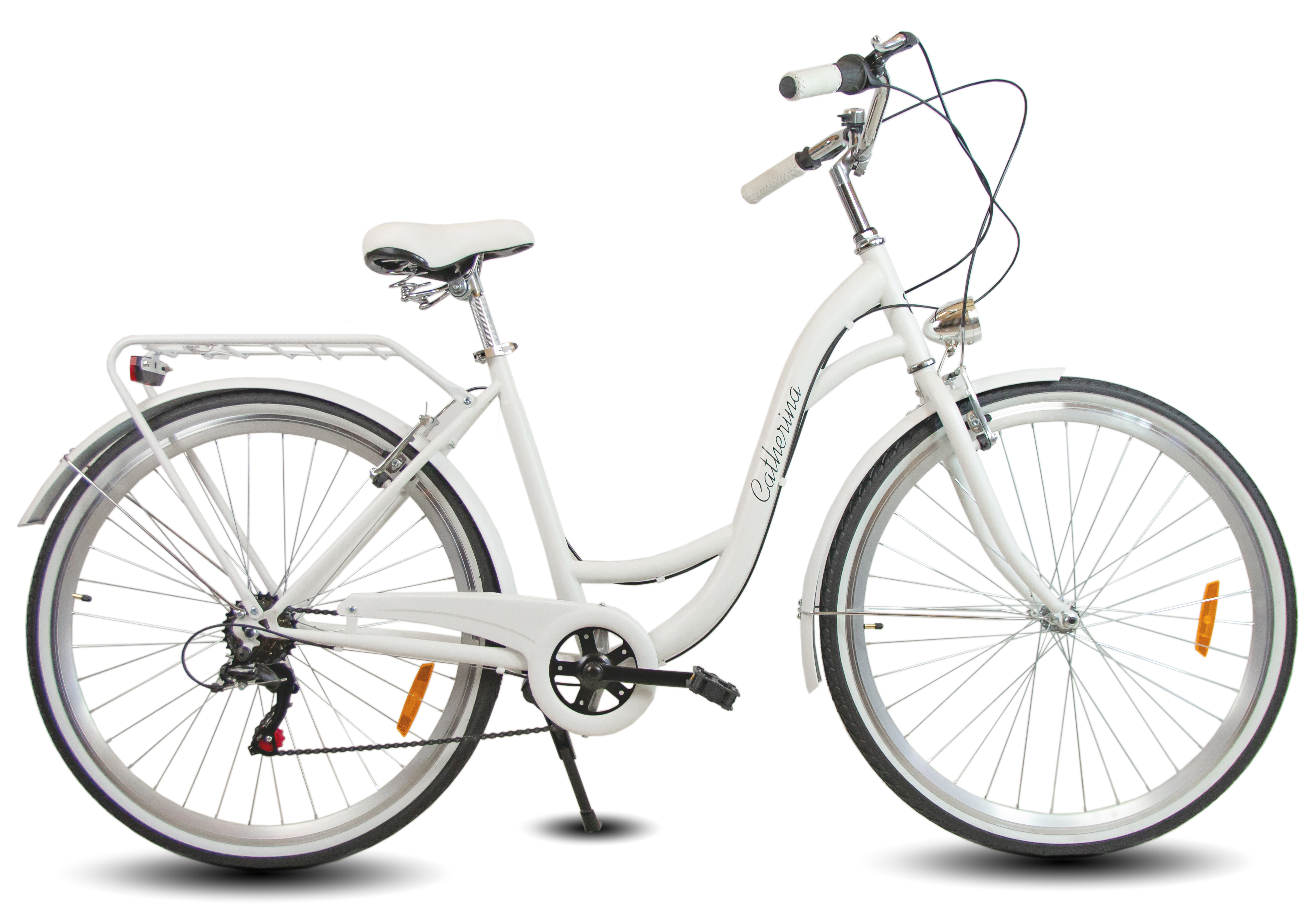 ROWER DAMSKI BIAŁY MIEJSKI CATHERINA  26 SHIMANO  DAMKA KOSZ + WKŁAD GRATIS