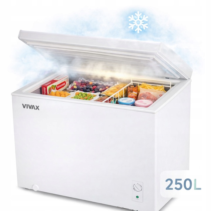 Duża zamrażarka skrzyniowa VIVAX CFR-250 2w1
