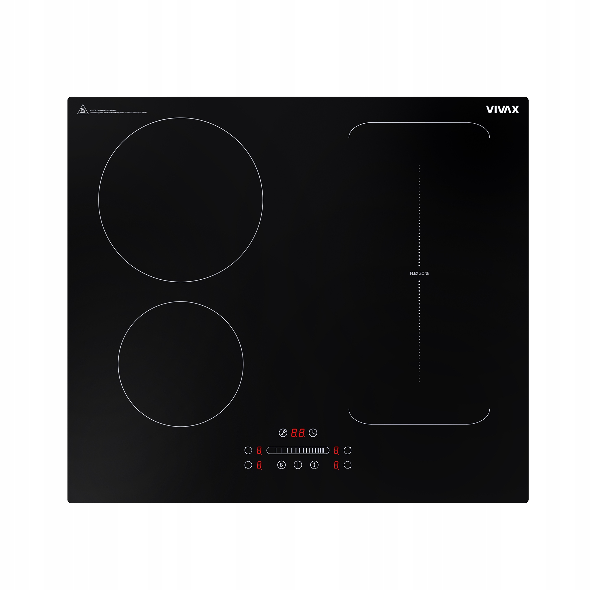 Płyta indukcyjna do zabudowy 60cm Vivax BH-04MFZIN BOOST TIMER Strefa FLEX