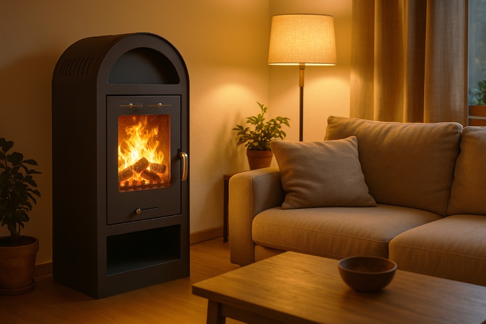 PIEC STALOWY HESTIA POLSKI PRODUKT ECO 7,5KW KOMINEK KOZA + AKCESORIA KOMINKOWE EKOPROJEKT