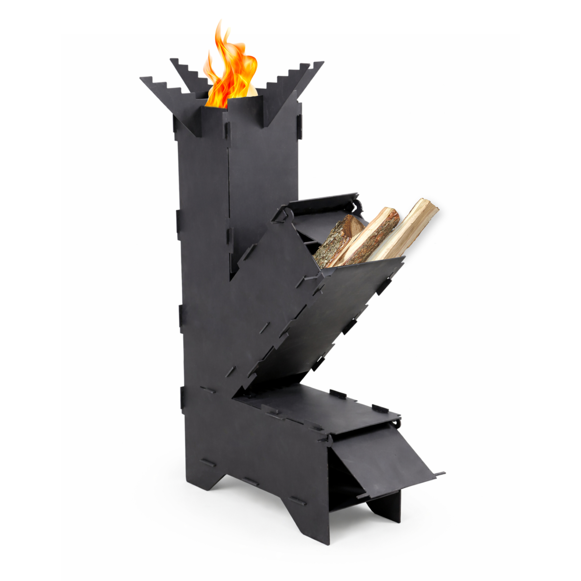 PIEC PIECYK RAKIETOWY PALENISKO GRILL SURVIVALOWY SKŁADANY KEMPINGOWY KUCHENKA