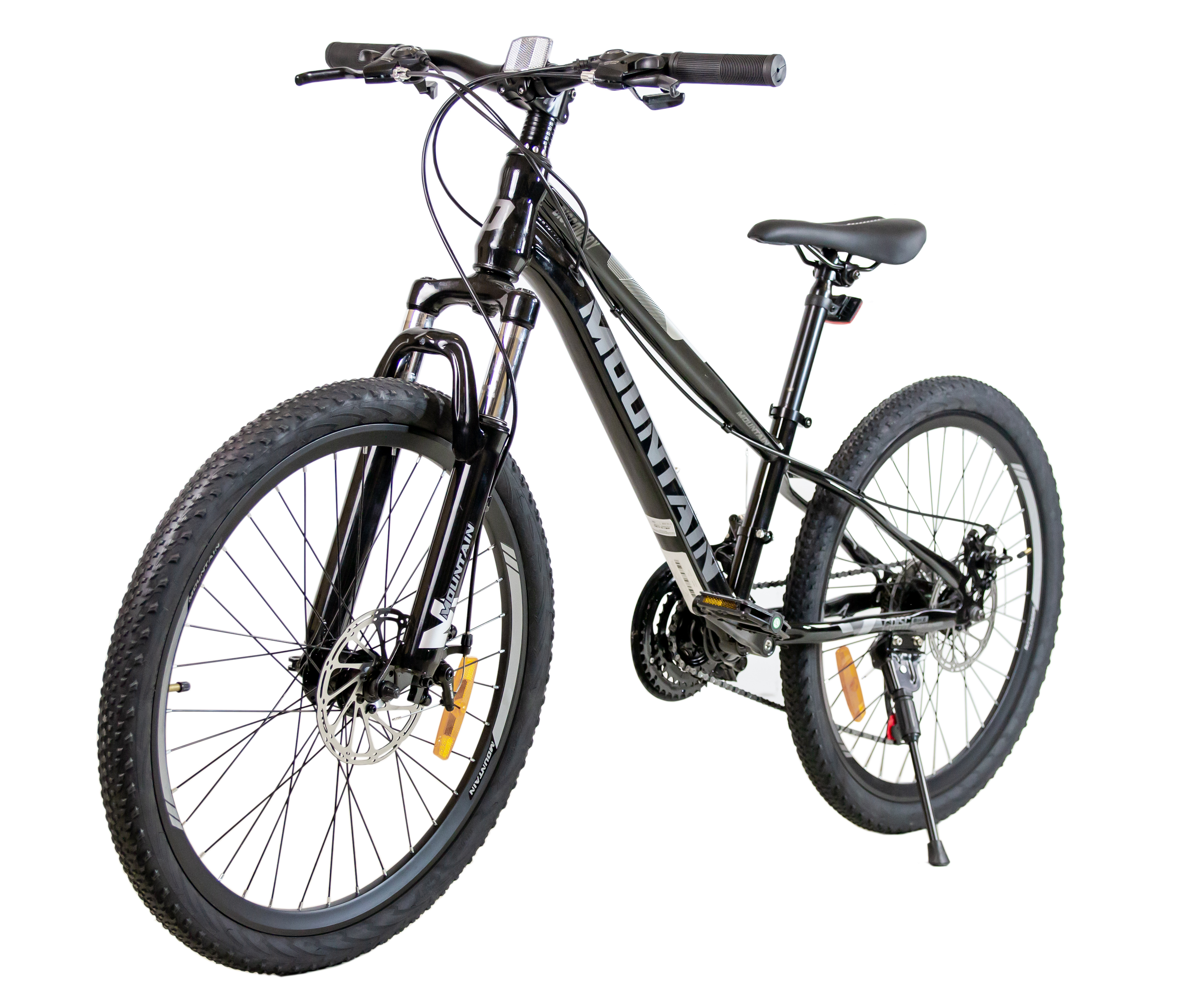 ROWER GÓRSKI MOUNTAIN MTB 24 CALI STALOWY CZARNO SZARY