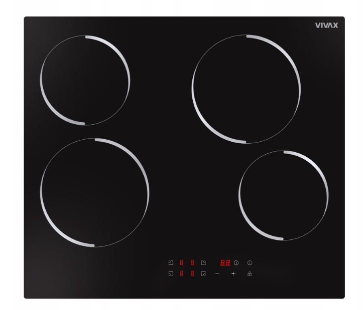 VIVAX BH-04MVC Płyta ceramiczna 60 cm 4 pola dotykowa timer 2+3 lata