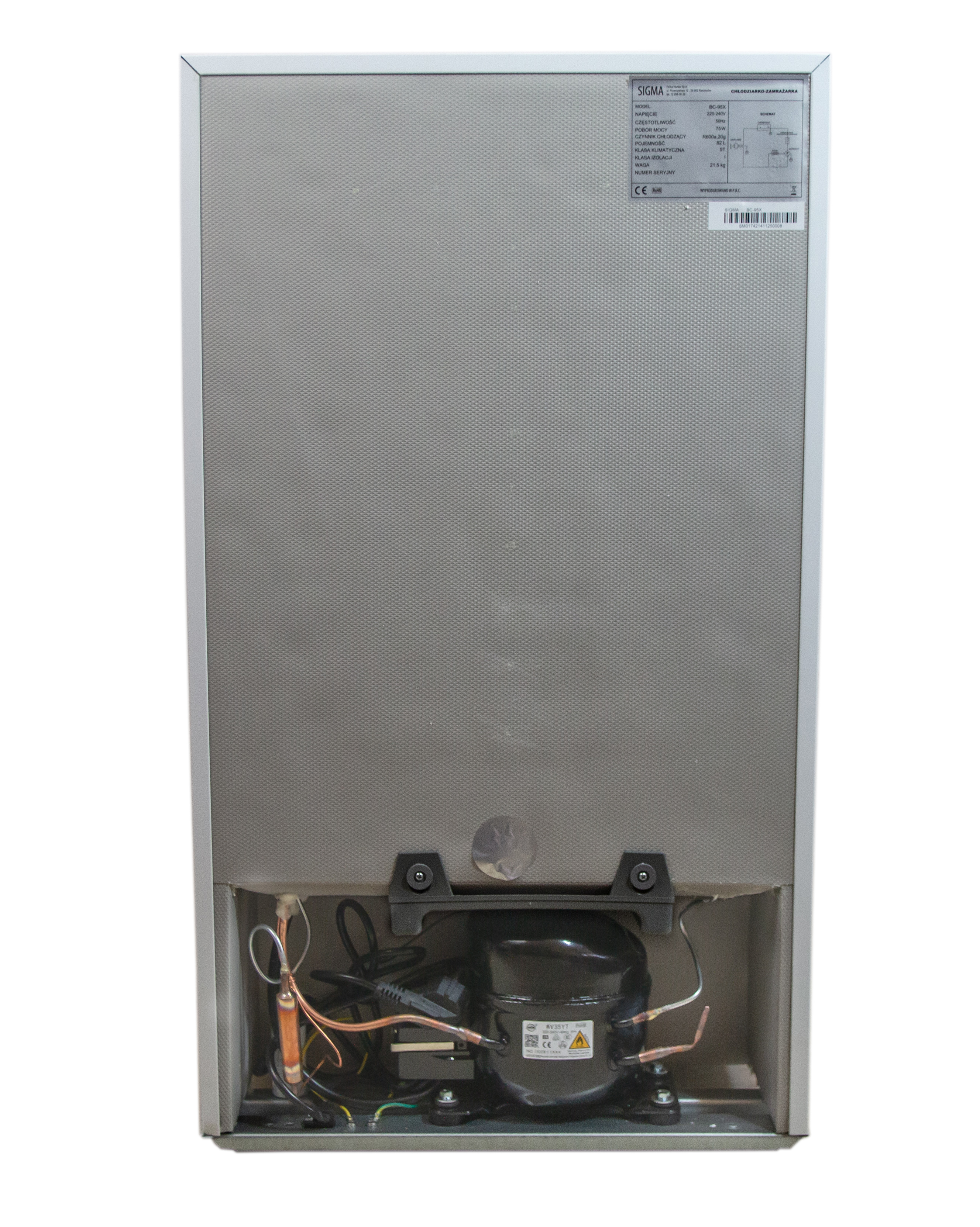 MAŁA LODÓWKA BIUROWA HOTELOWA MINIBAR CHŁODZIARKA PODBLATOWA 85cm inox