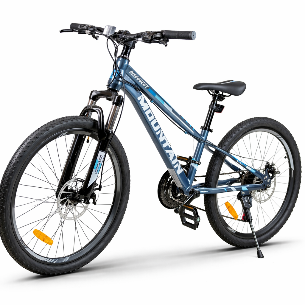 ROWER GÓRSKI MOUNTAIN MTB 24 CALI STALOWY  SZARY