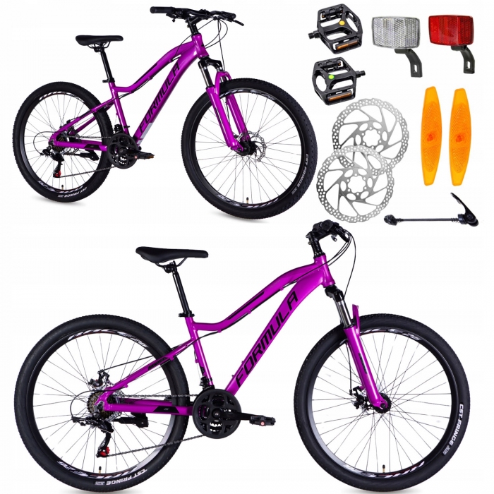 Rower Górski Damski Alpina 26 MTB ALU SHIMANO FIOLETOWA