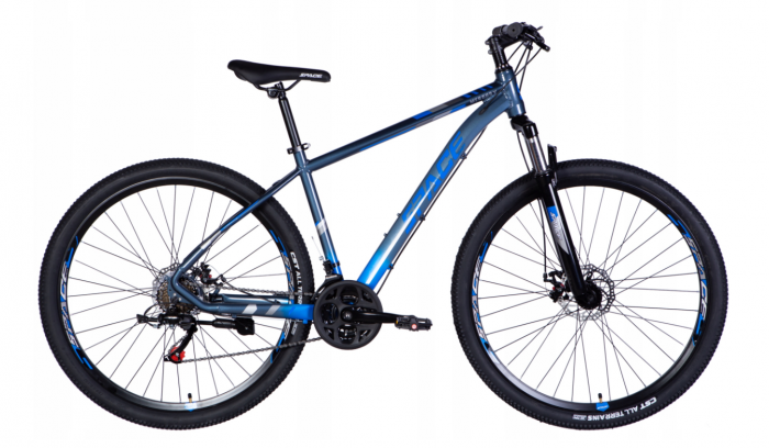 ROWER GÓRSKI MĘSKI MTB 29 GRANATOWY  ALUMINIOWY LEKKI 2xHAMULCE TARCZOWE 165-185cm