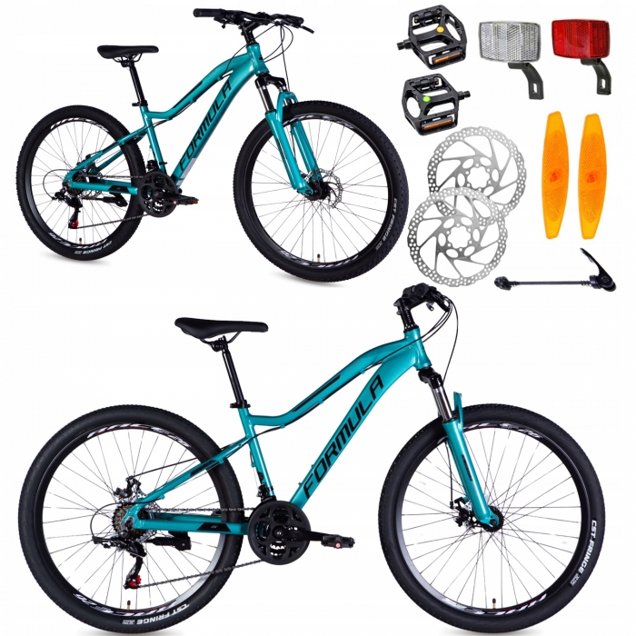 Rower Górski Damski Alpina 26 MTB ALU SHIMANO TURKUSOWA