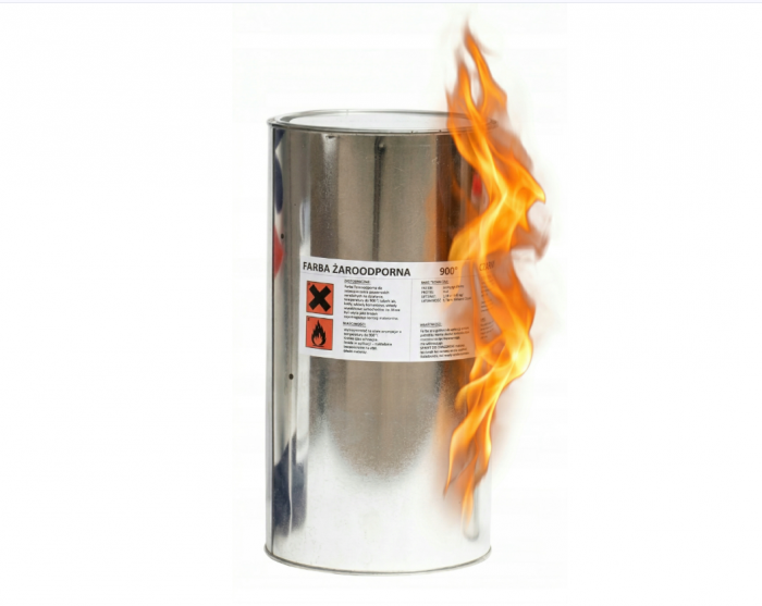 FARBA KOMINKOWA LAKIER ŻAROODPORNA ŻAROODPORNY DO PIECY GRILLÓW 5L CZARNA