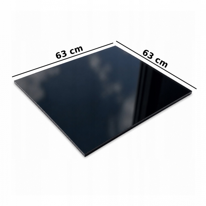 SZYBA ŻAROODPORNA CZARNA 63X63 DO PIECA KOMINKA KUCHNI KAFLOWEJ NEO BLACK