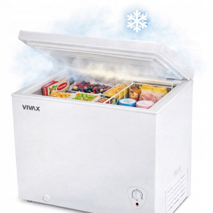 Duża Zamrażarka Skrzyniowa 199L VIVAX CFR-199 + Kosz