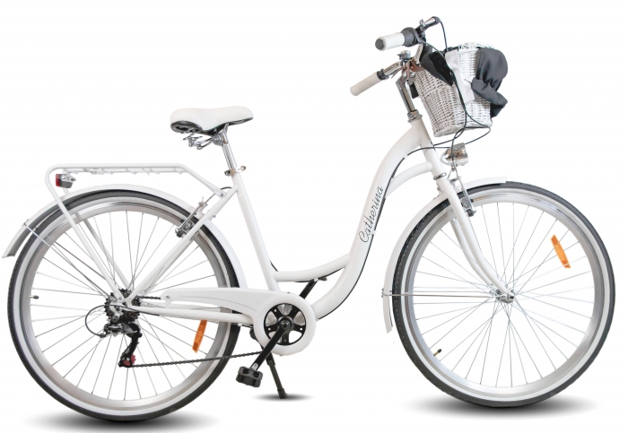 ROWER DAMSKI BIAŁY MIEJSKI CATHERINA  26 SHIMANO  DAMKA KOSZ + WKŁAD GRATIS