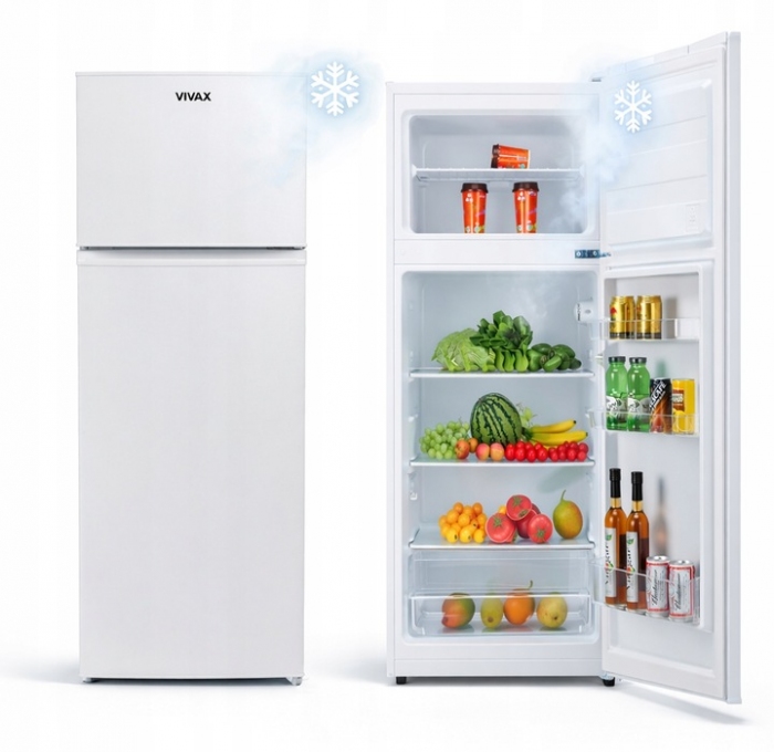 Lodówka Vivax DD-207E W 143cm 207L biała