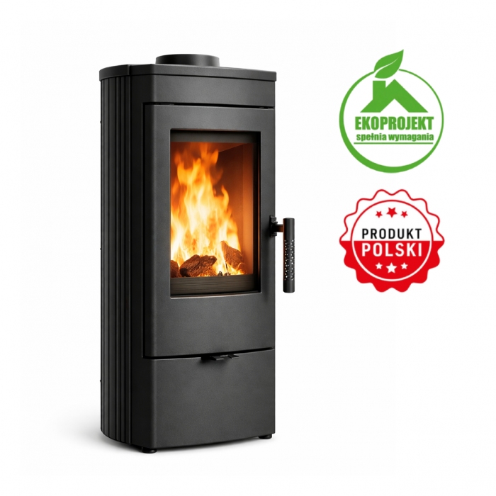 PIEC KOMINEK ŻELIWNY KRATKI K12 KOZA MOC 6kW WYLOT FI 130 WOLNOSTOJĄCY