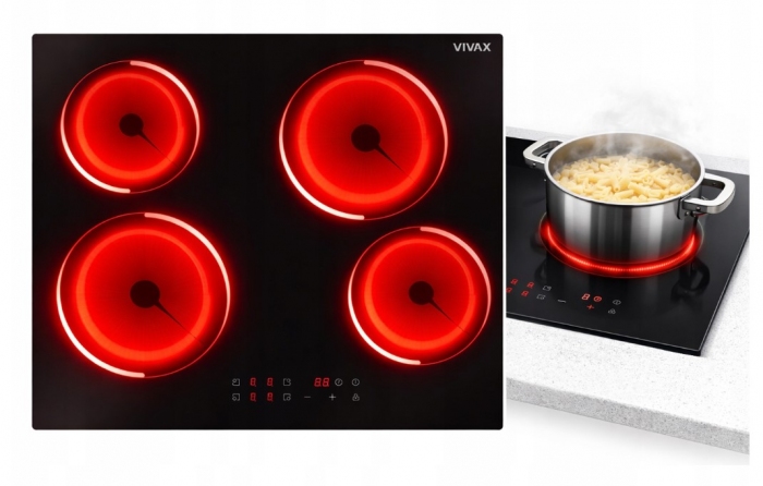 VIVAX BH-04MVC Płyta ceramiczna 60 cm 4 pola dotykowa timer 2+3 lata